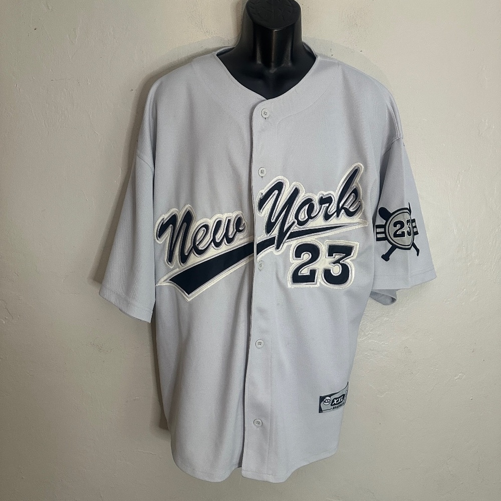 Delf Sports Embroidered New York Baseball Jersey XL Gently worn 100% polyester
